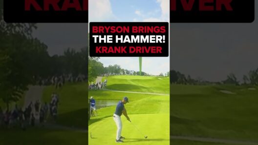 Bryson DeChambeau steps onto the 14th tee absolutely hammers a Krank Formula FIRE PRO TOUR Driver.