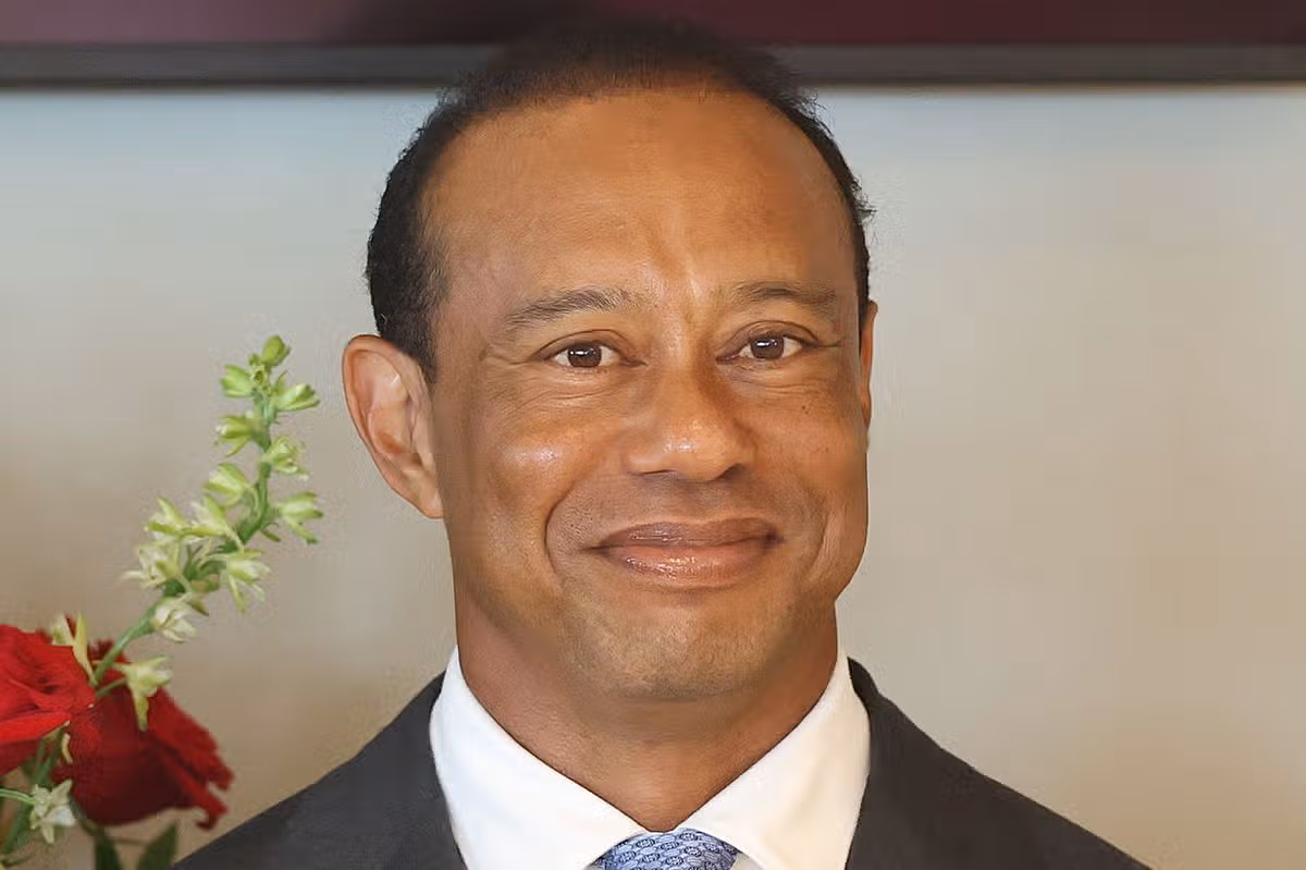 Tiger Woods smiles