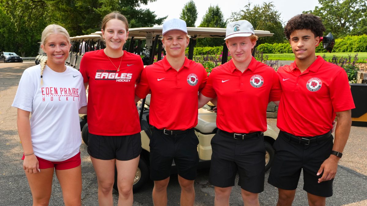 The annual EPHS hockey golf tournament drew 110 golfers to Bent Creek, raising money for the boys and girls hockey teams.