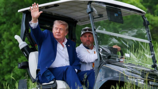 Watch US President Donald Trump hit stunning golf shot as he wins 43rd club championship