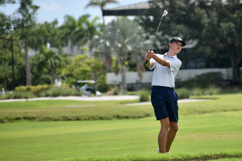 Jude Menard — as a sophomore — is the No. 2 golfer in Sarasota's lineup this season. After his brother, Jacob Menard, graduates next spring, he'll be in position to take the team's No. 1 spot. Jude Menard — as a sophomore — is the No. 2 golfer in Sarasota's lineup this season. After his brother, Jacob Menard, graduates next spring, he'll be in position to take the team's No. 1 spot.