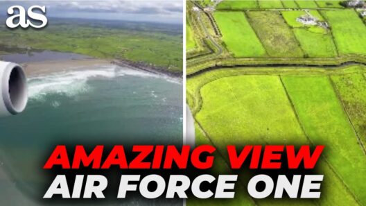The INCREDIBLE VIEW from AIR FORCE ONE of TRUMP’S GOLF COURSES in IRELAND
