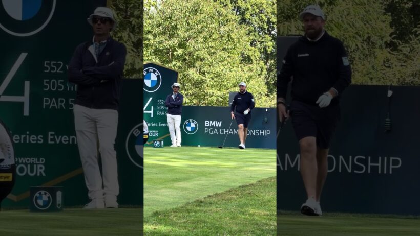 The Irish Open champion, Shane Lowry, tees it up at the BMW PGA Championship #golf #golfswing
