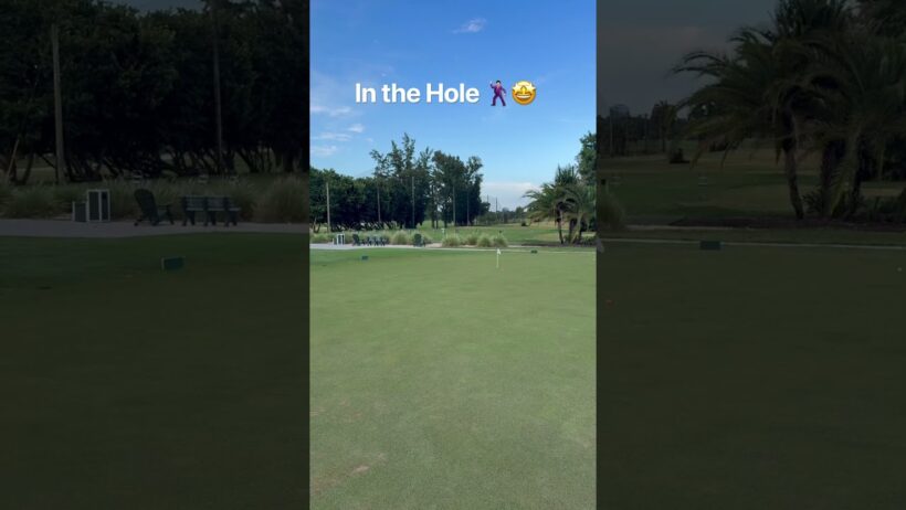 CAN SHE SINK THIS LONG PUTT? 😱⛳ #golfgirl