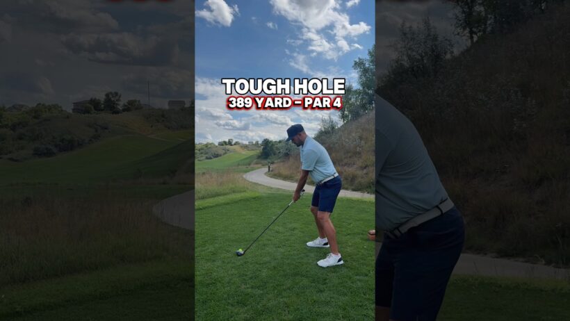 Tough Golf Hole - Blind tee shot #golf #golfvlog #golfswing #golfcourse