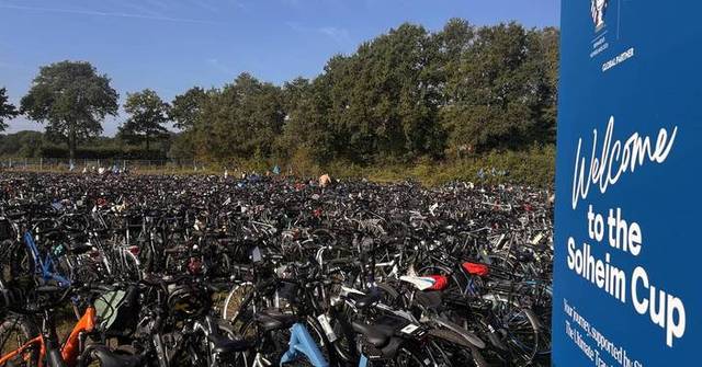 Solheim Cup fans arrive the Dutch way, with thousands of bikes at Bernardus Golf