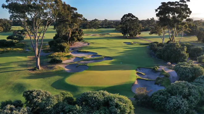 Kingston Heath's third hole will present a world of options for players at the 2028 Presidents Cup.