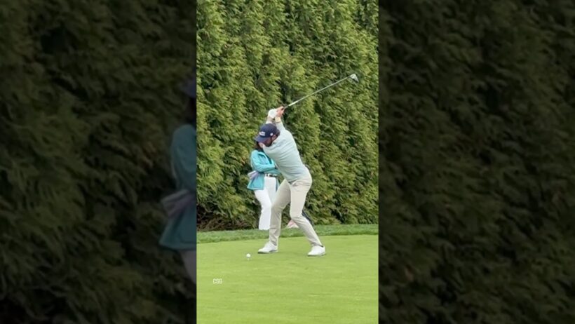 Cameron Young Driver Swing Slow Motion at Aronimink PGA Championship