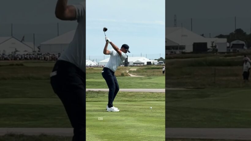 Ludvig Åberg Driver Swing DTL at the U.S. Open