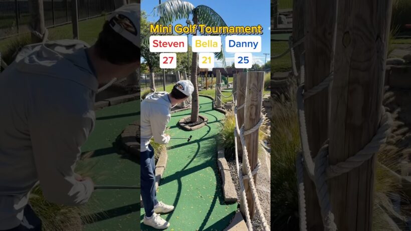 Mini Golf Tournament #2 (Hole 12) BELLA’S BACK!! #minigolf #minigolfing #golf #viral #puttputt