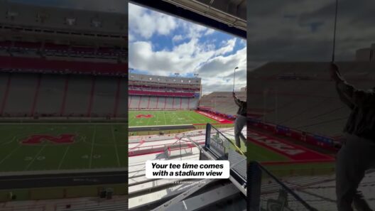 Who needs a golf course when you've got Memorial Stadium? #CFB #nebraska #football