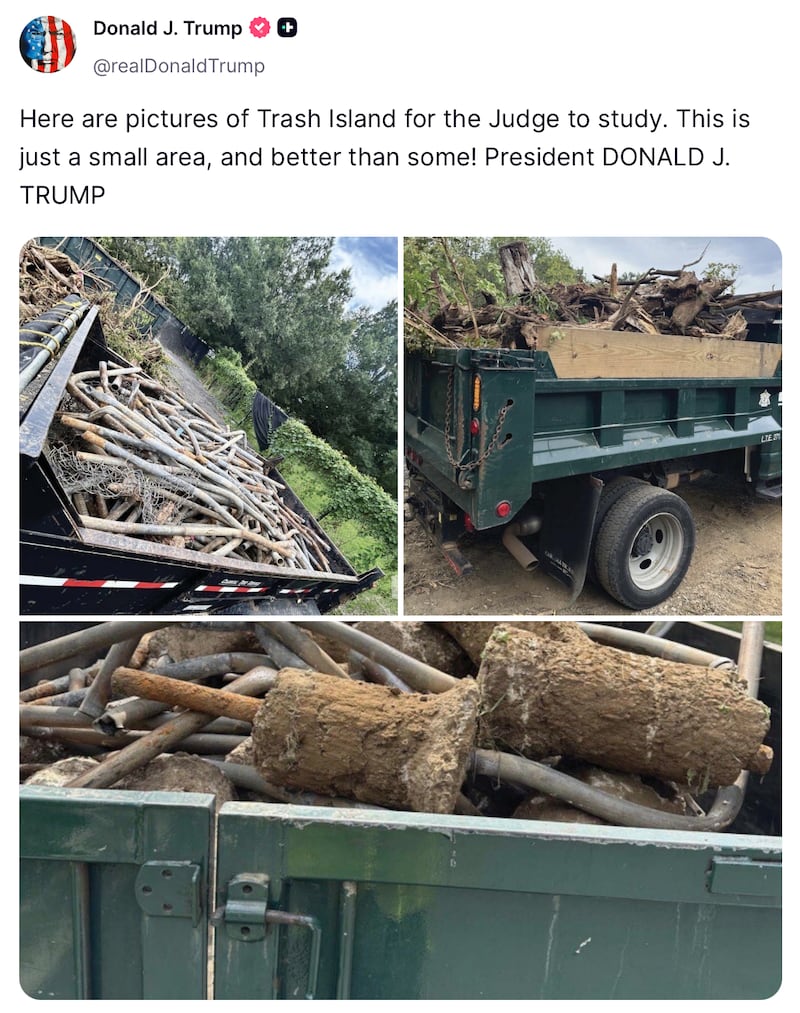 Donald Trump goes on a golf-related Truth Social posting spree.