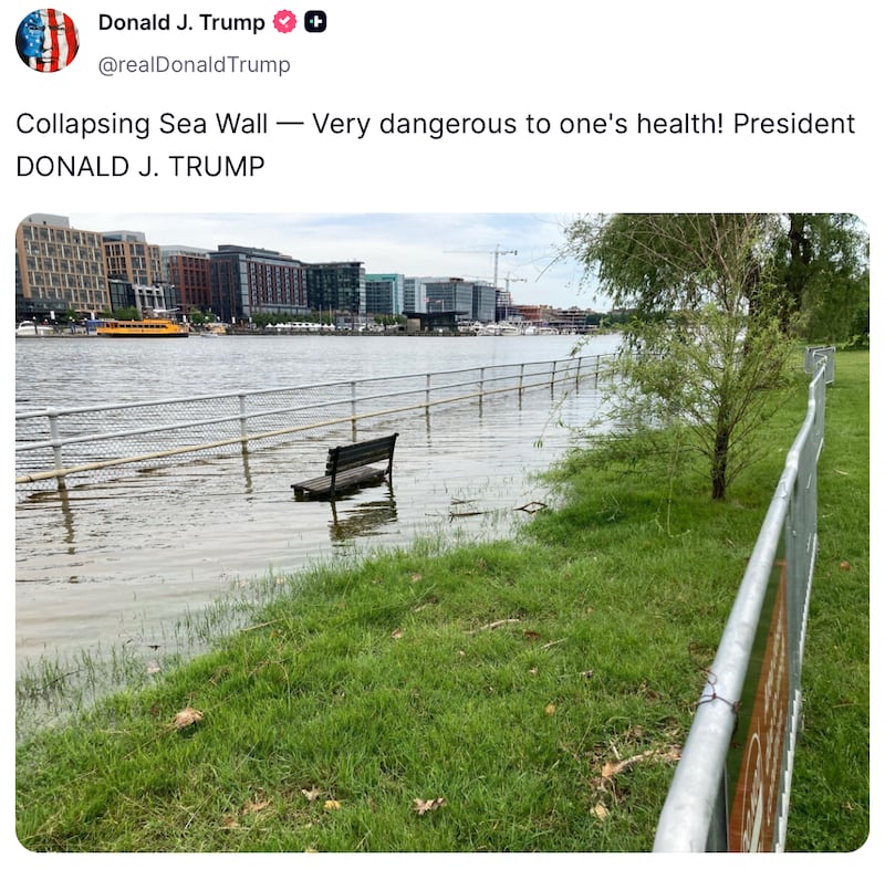 Donald Trump goes on a golf-related Truth Social posting spree.